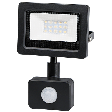 LED SLIM floodlight with PIR sensor 10W, 4200K, 220-240V AC, IP44