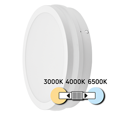 LED CCT loftslampe m.sensor, hvid, IP54, 18W