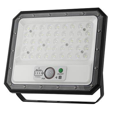 Solar LED projektør m. PIR sensor, 90°, 10W, 5500K, IP65