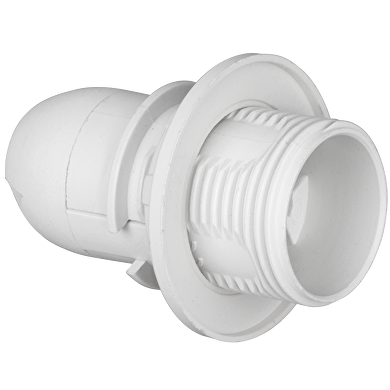 Plastic lamp socket E14, half-threaded, white, 50 pcs. in a package