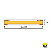 COB LED bånd 10W/m, 4000K, 24V DC, 320 LEDs/m, COB, IP20